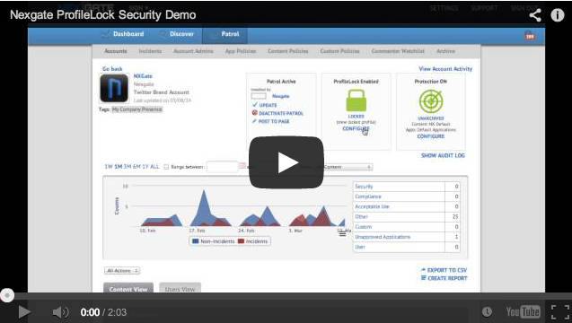 Nexgate ProfileLock Social Media Security for Account Hacks